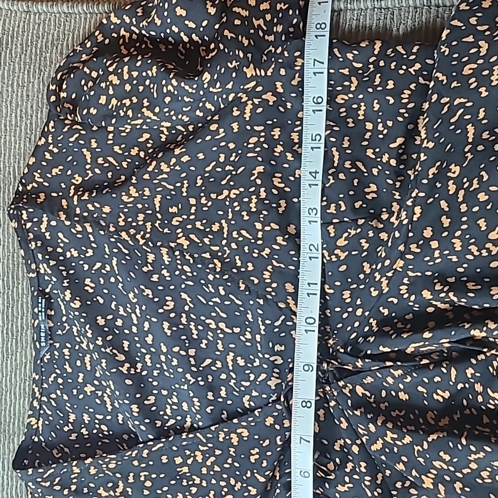 Shein Cropped Tie Front Peplum Blouse - Picture 11 of 13